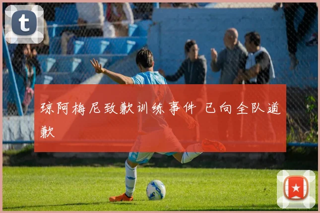琼阿梅尼致歉训练事件 已向全队道歉